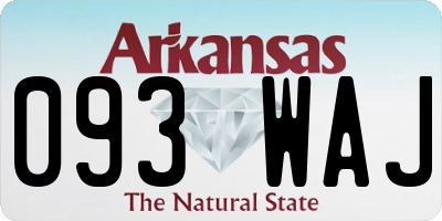AR license plate 093WAJ