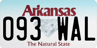AR license plate 093WAL