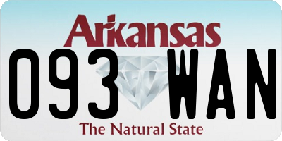 AR license plate 093WAN