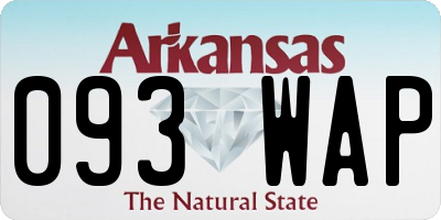 AR license plate 093WAP