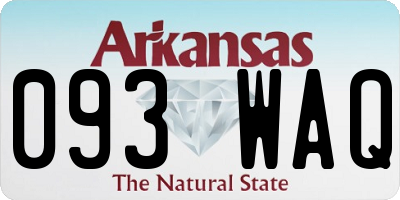 AR license plate 093WAQ