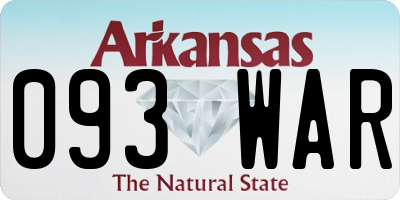 AR license plate 093WAR