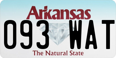 AR license plate 093WAT