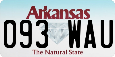 AR license plate 093WAU