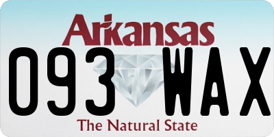 AR license plate 093WAX