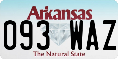 AR license plate 093WAZ