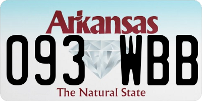 AR license plate 093WBB