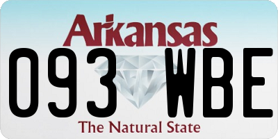 AR license plate 093WBE