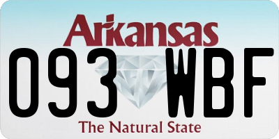 AR license plate 093WBF