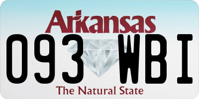 AR license plate 093WBI