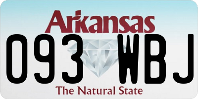 AR license plate 093WBJ