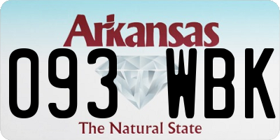 AR license plate 093WBK