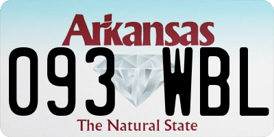 AR license plate 093WBL