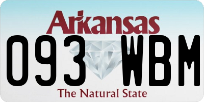 AR license plate 093WBM
