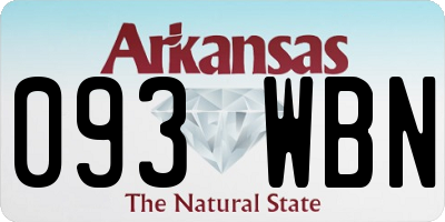 AR license plate 093WBN