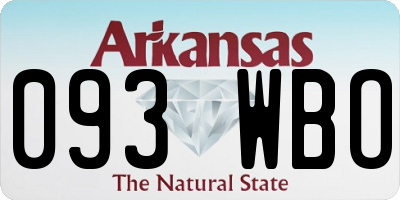 AR license plate 093WBO