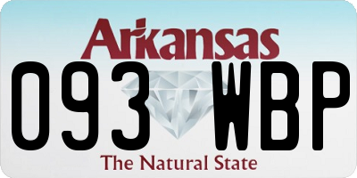 AR license plate 093WBP
