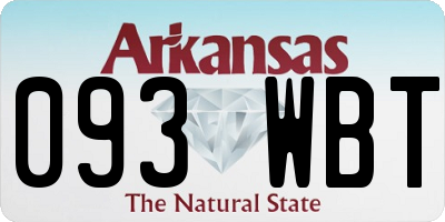 AR license plate 093WBT
