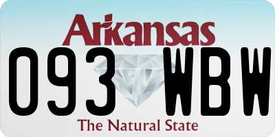 AR license plate 093WBW