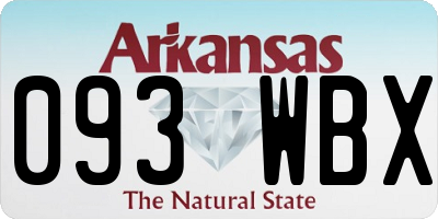 AR license plate 093WBX