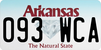 AR license plate 093WCA