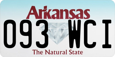 AR license plate 093WCI