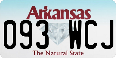 AR license plate 093WCJ