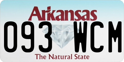 AR license plate 093WCM