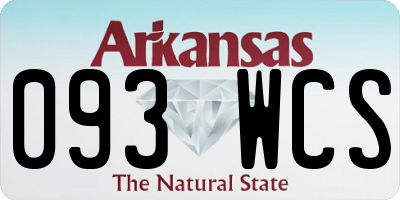 AR license plate 093WCS