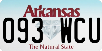 AR license plate 093WCU