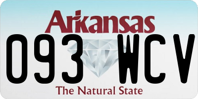 AR license plate 093WCV