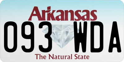 AR license plate 093WDA