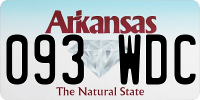 AR license plate 093WDC