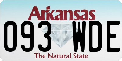 AR license plate 093WDE