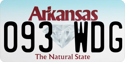 AR license plate 093WDG