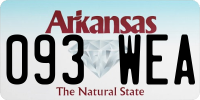 AR license plate 093WEA