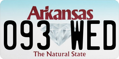 AR license plate 093WED