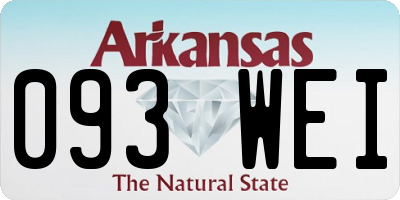 AR license plate 093WEI