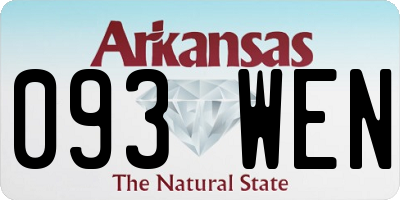 AR license plate 093WEN