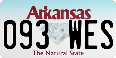 AR license plate 093WES