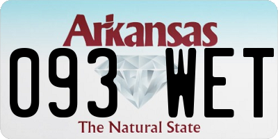 AR license plate 093WET