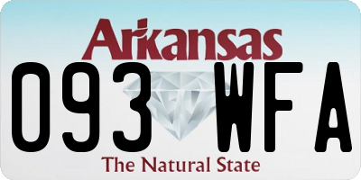 AR license plate 093WFA