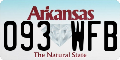 AR license plate 093WFB