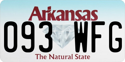 AR license plate 093WFG