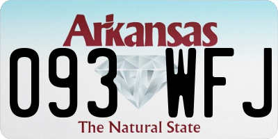 AR license plate 093WFJ