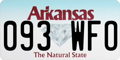 AR license plate 093WFO