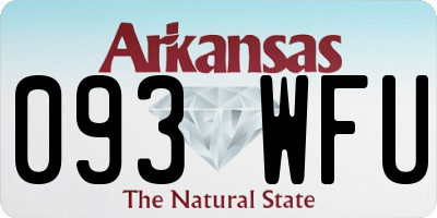 AR license plate 093WFU