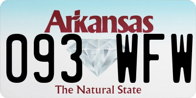 AR license plate 093WFW