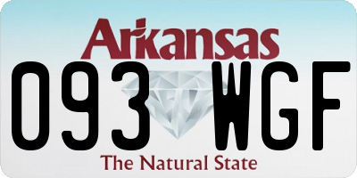 AR license plate 093WGF