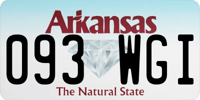 AR license plate 093WGI
